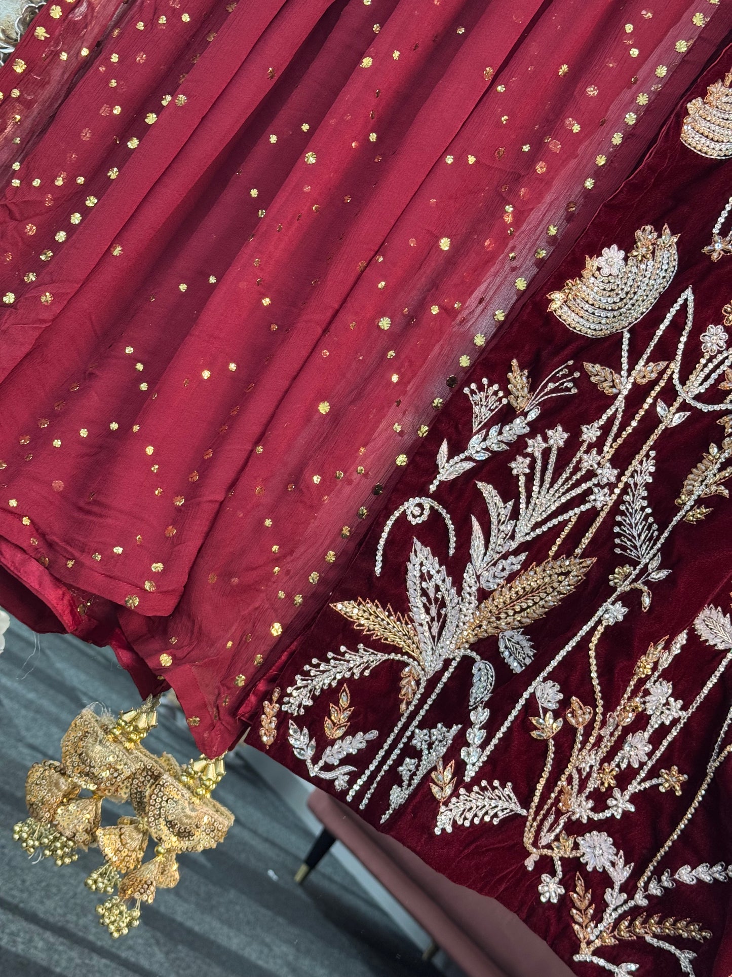 (Pre Order 3/4 Weeks) “Ayeza”Velvet - Maroon