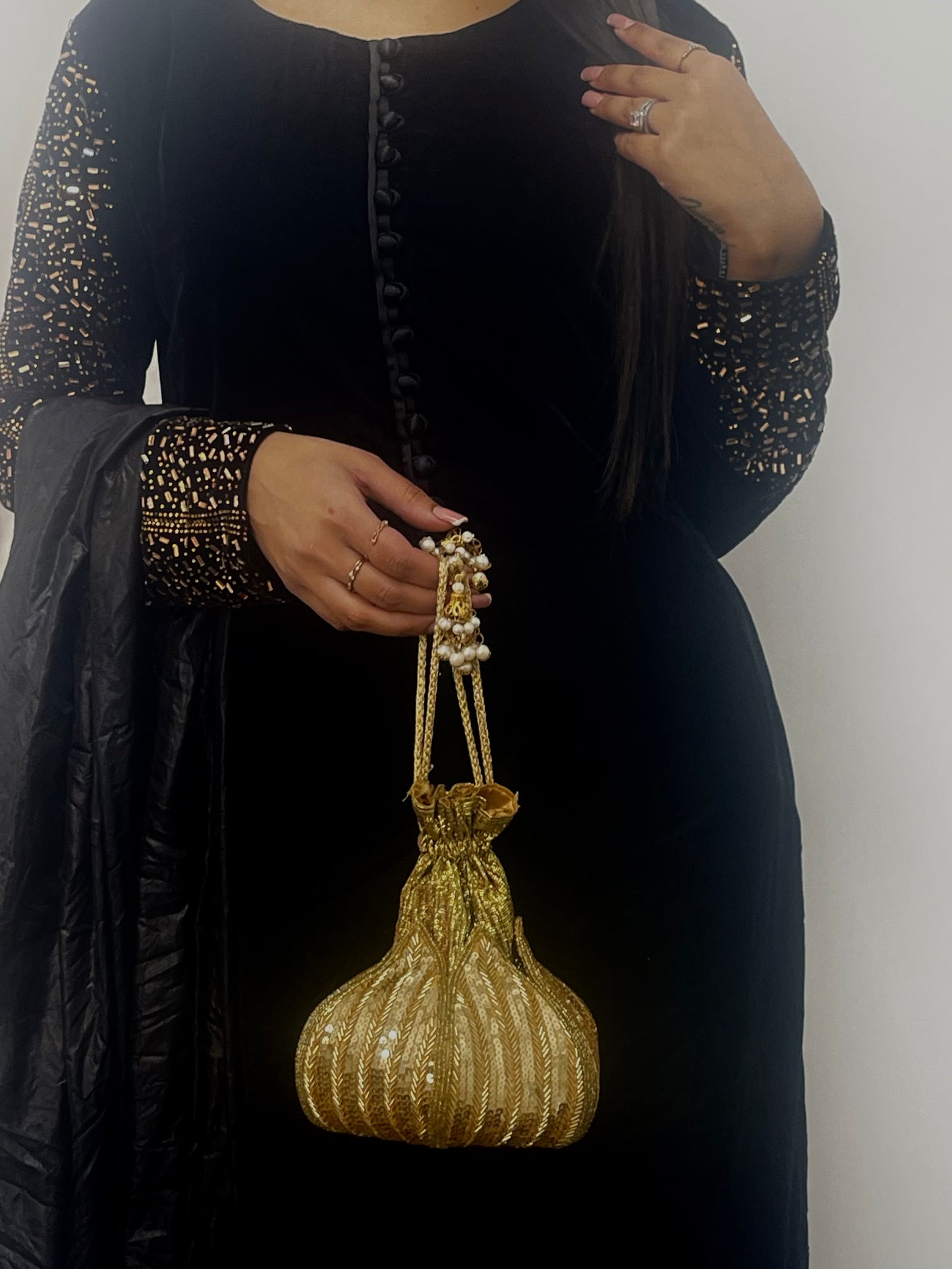 Swarovski Velvet- 3 pc - Winter Collection - Black -AA