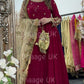 (Pre Order 3/4 Weeks) “GUL BANO” - Hand Painted Dupatta with Hand Work -Anarkali - Maroon Gold - Noor