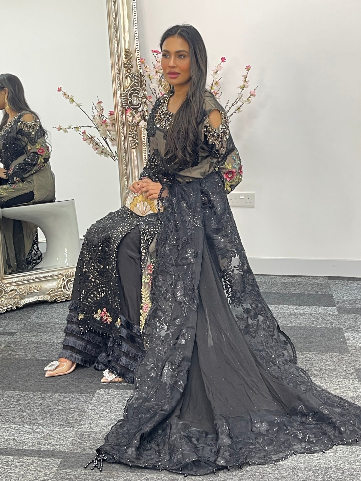 Nagin - Maria B Inspired Embroidered - Black - R