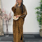 Coffee Brown Kaftaan - Diamond Kaftan - Velvet AA