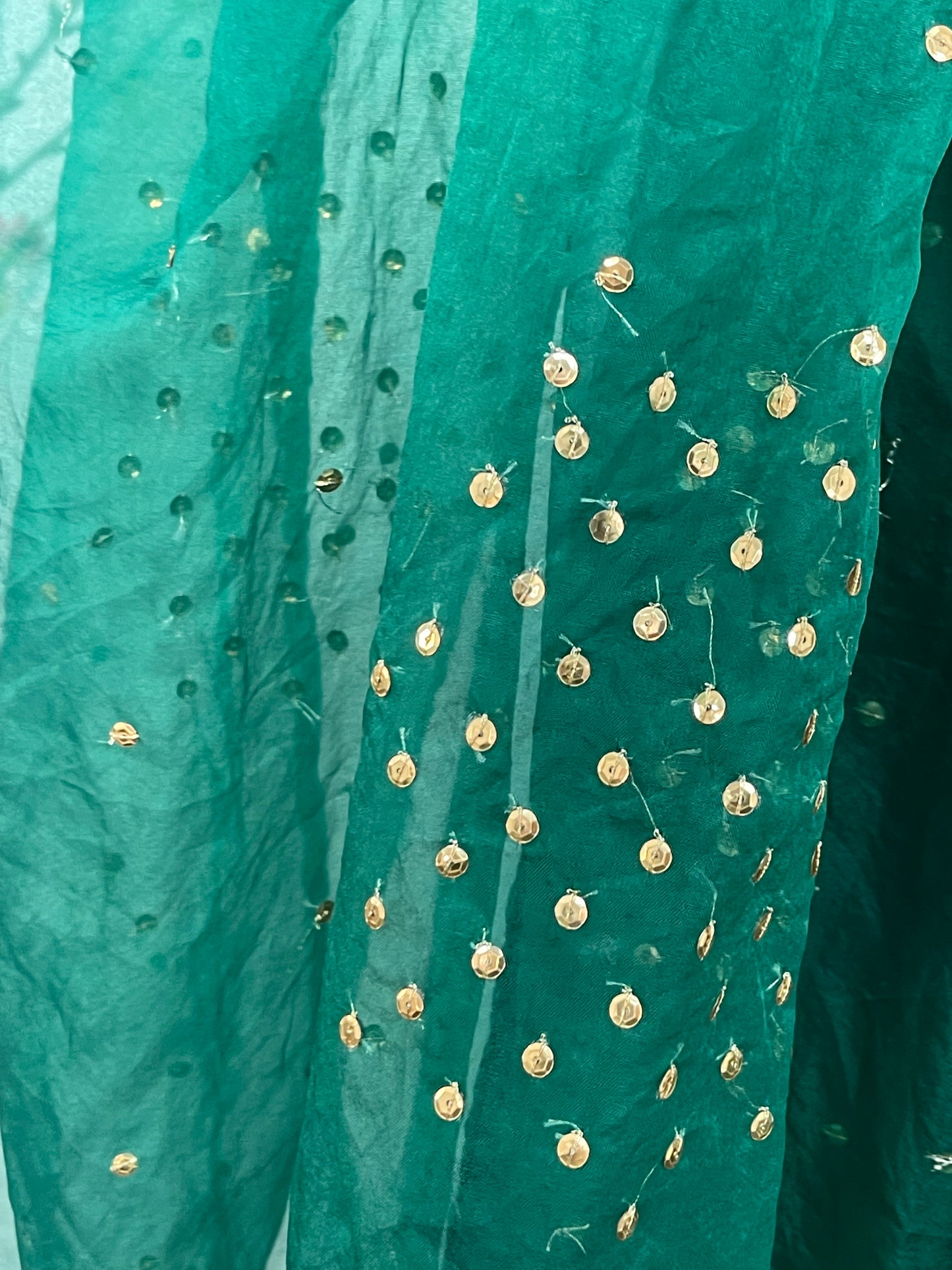 Sona l Green Silk Velvet - Party Outfit l AA