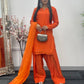 Saba - Farshi Shalwar - Orange - P