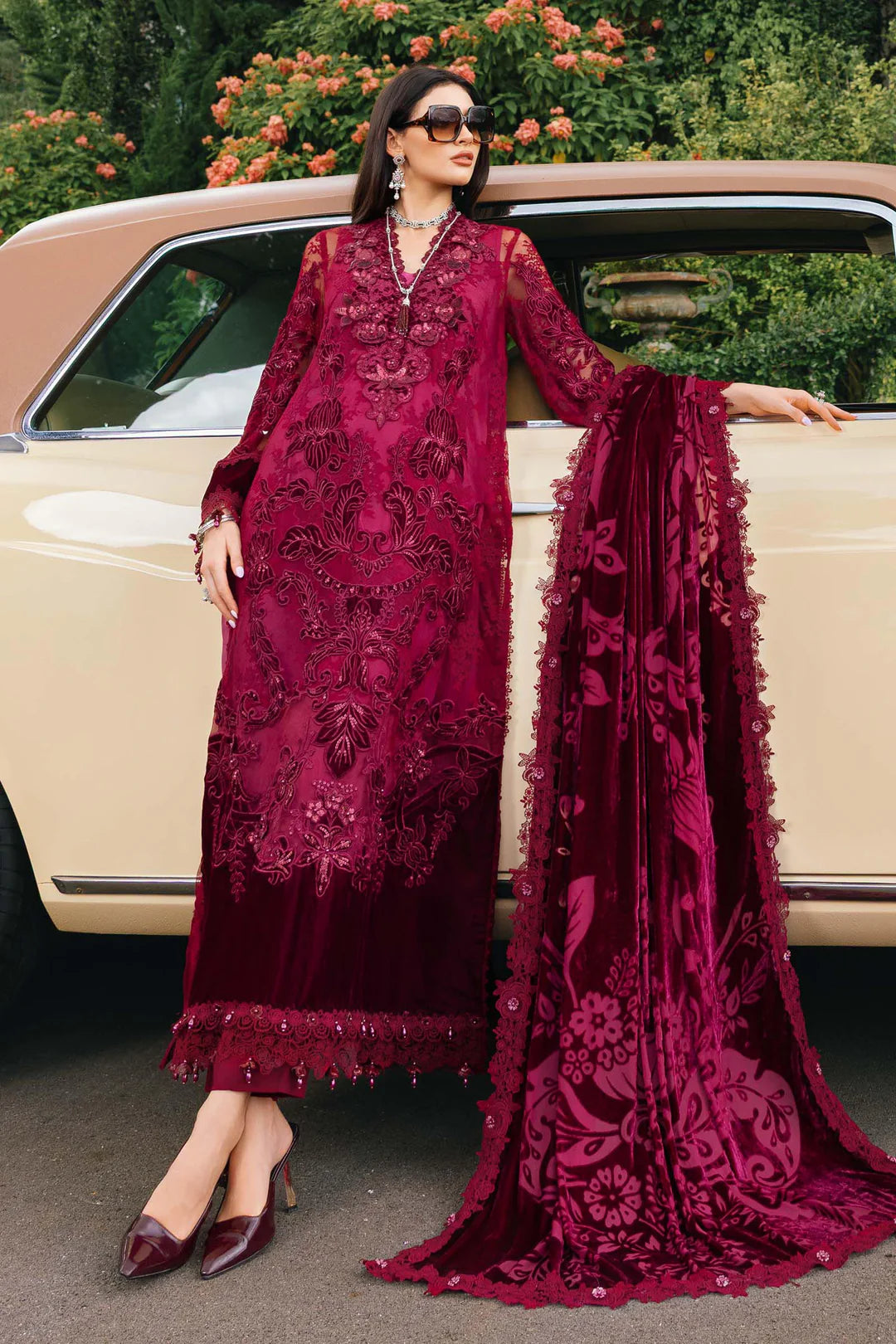 Maria B Luxury Velvet - Maroon