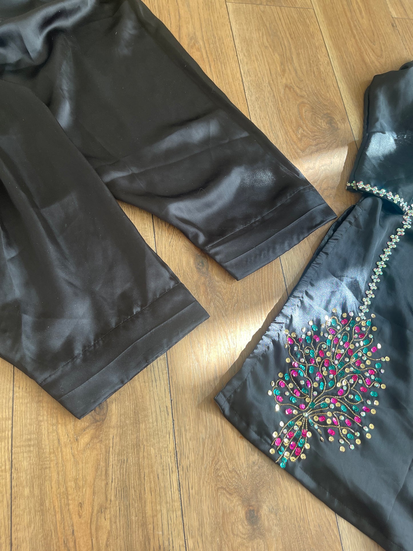 Morni - Farshi shalwar - Coffee - Black - Farshe -