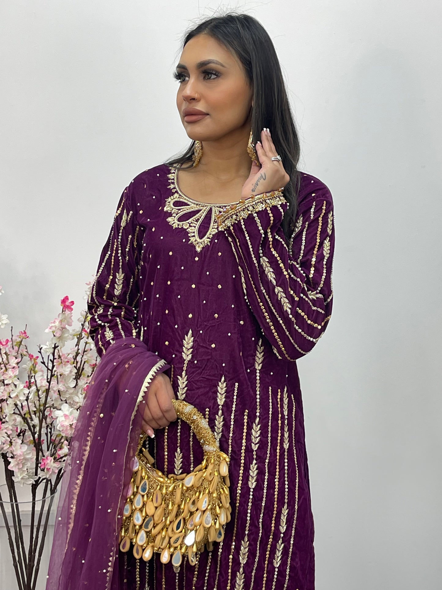 Fruity Plum - Velvet Pret - with crushed sharara - AA