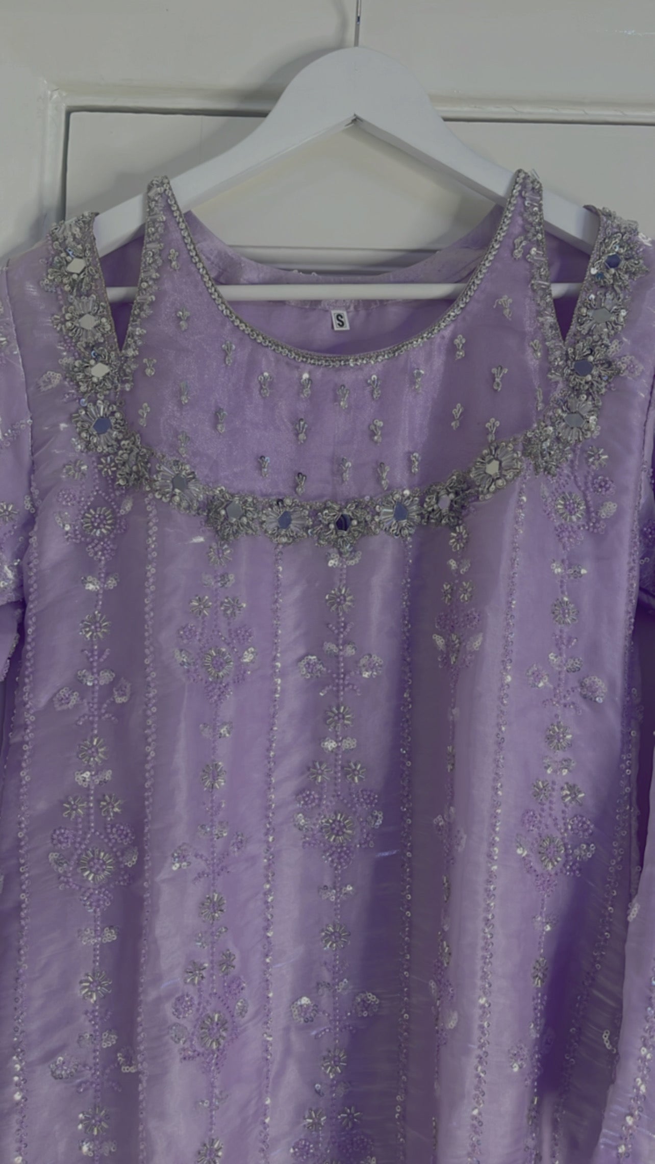 Ronaq- Korean Silk Cut Dana - Party Wear - Lilac