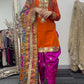 Dhoti Sheesha - Punjabi Shalwar Suit - S