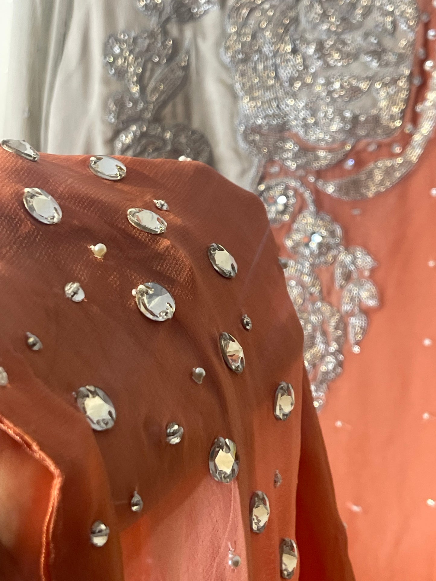 “Nageena” - Party Wear - Peach - Ivory - Nagina - R