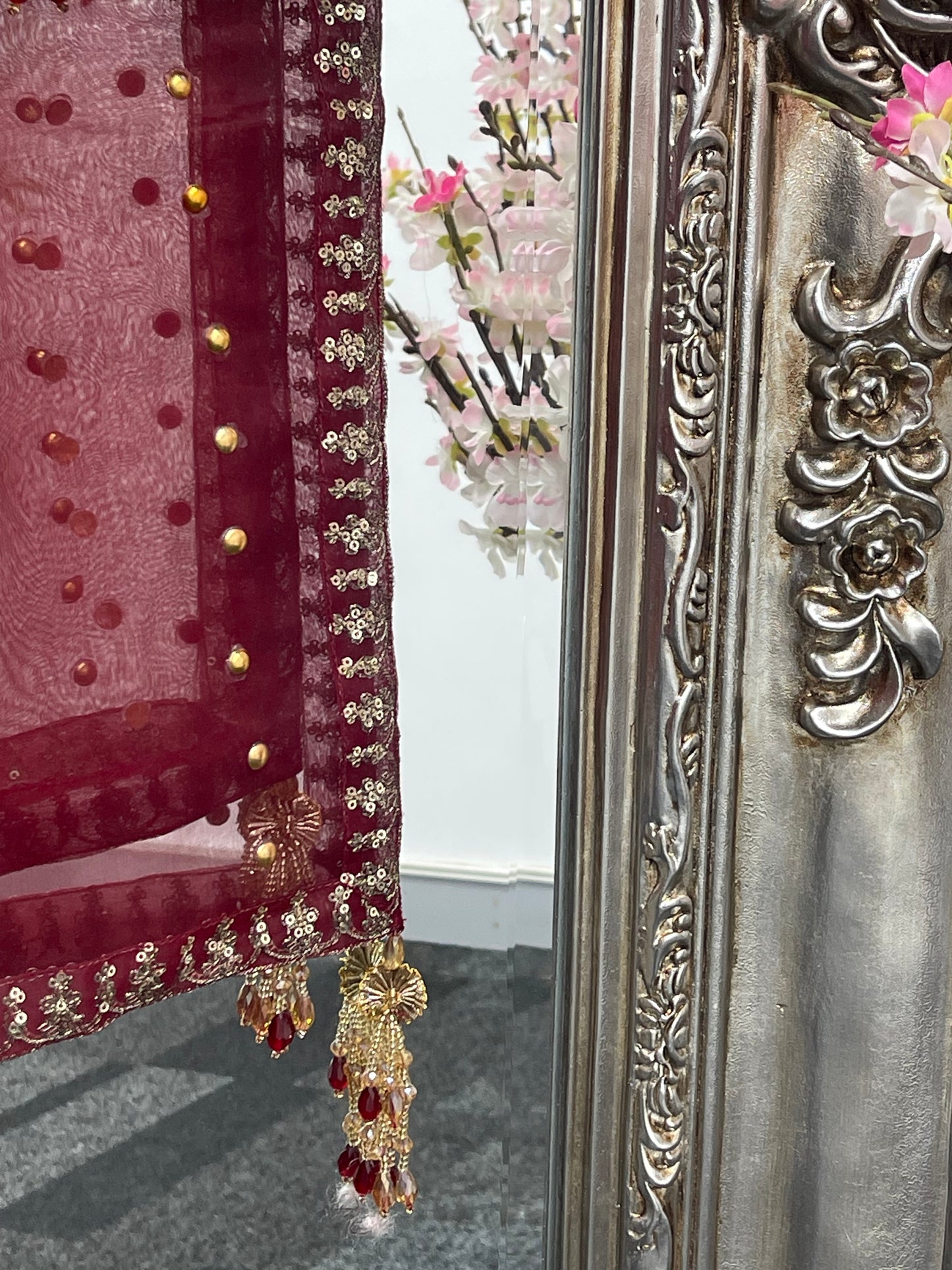 “Dulhan” Maria B Inspired - Maroon Garara - R