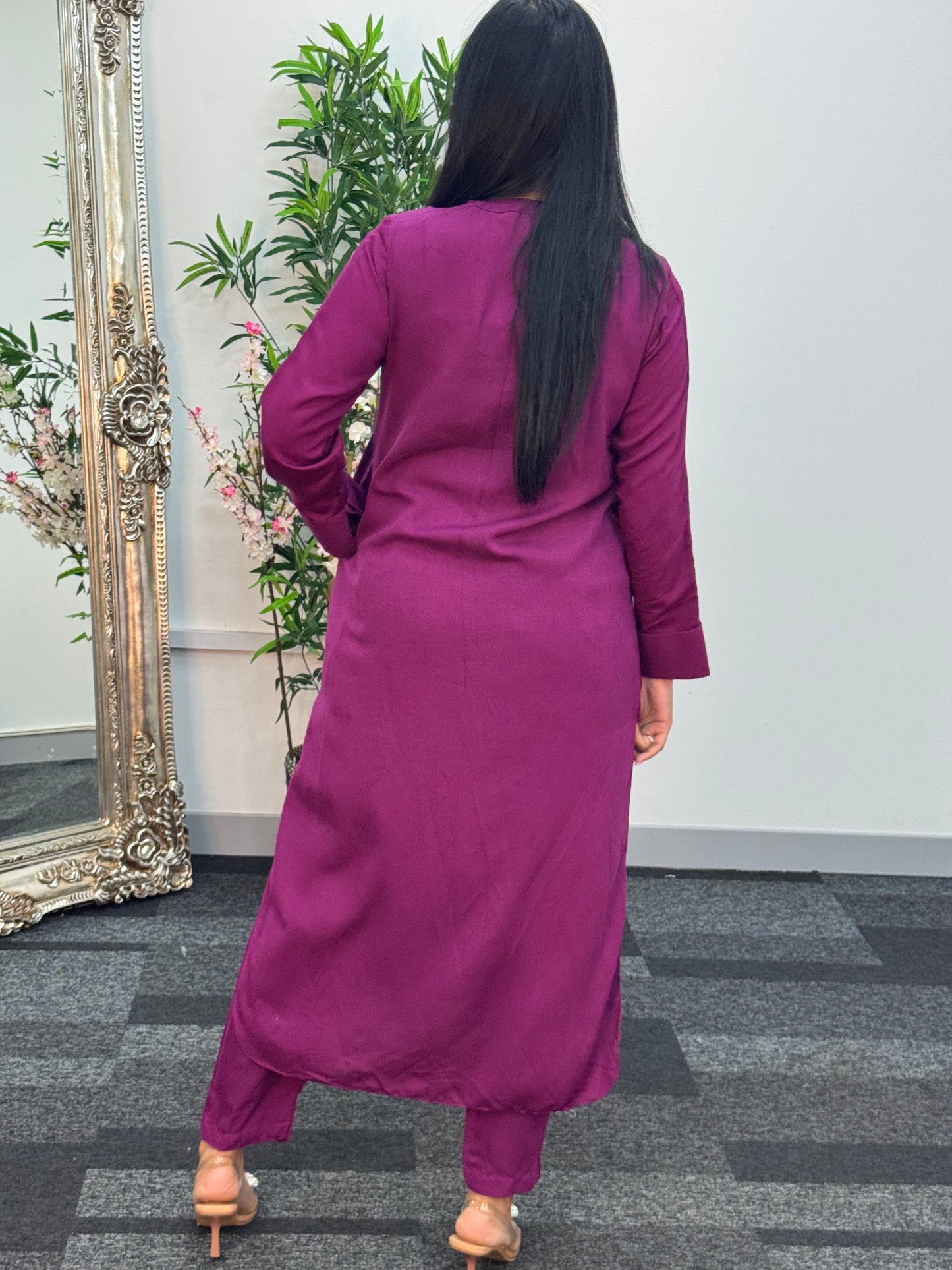 Basic Karandi - Winter Co-Ord - Magenta