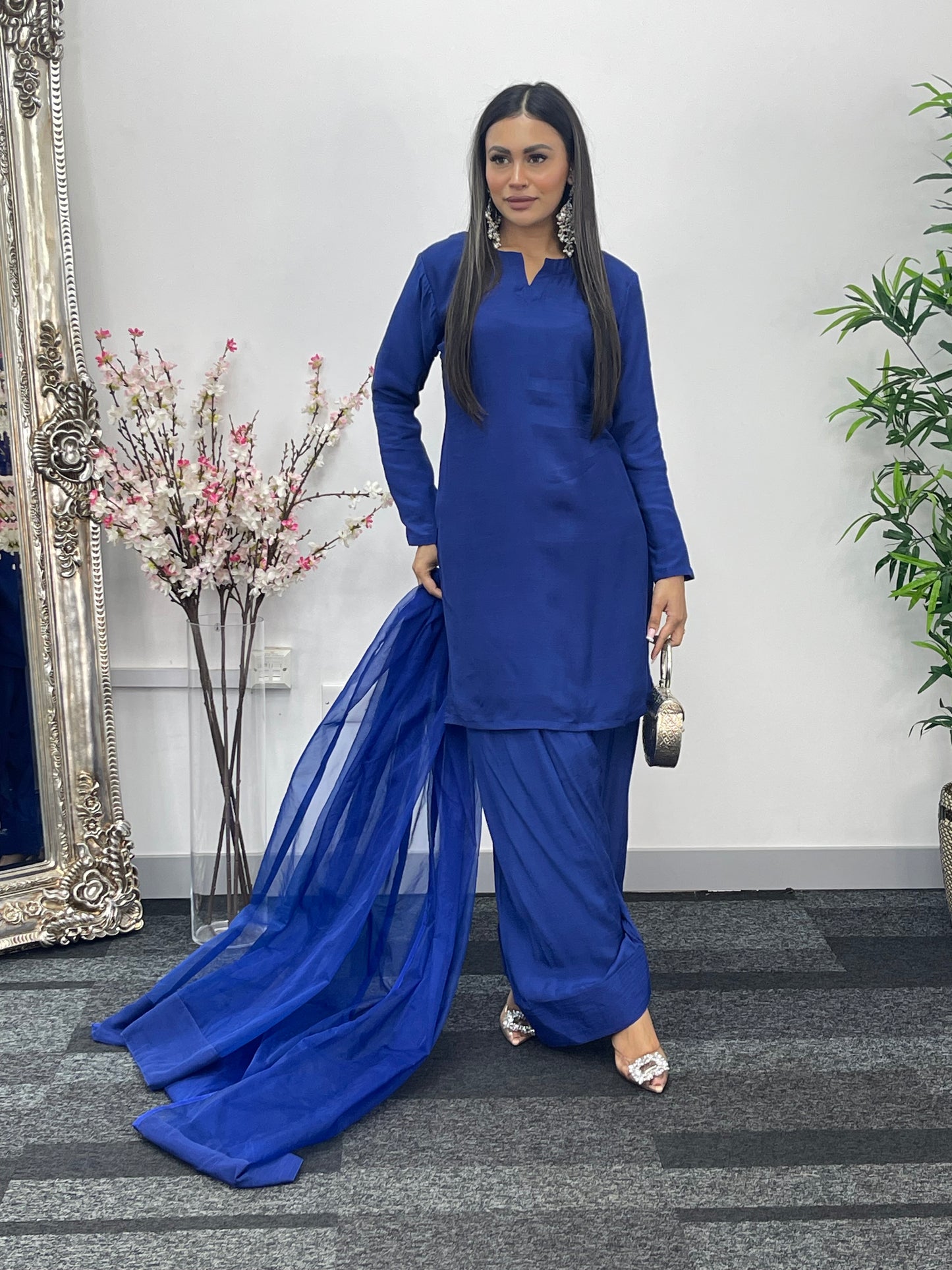 Saba - Farshi Shalwar - navy blue - P