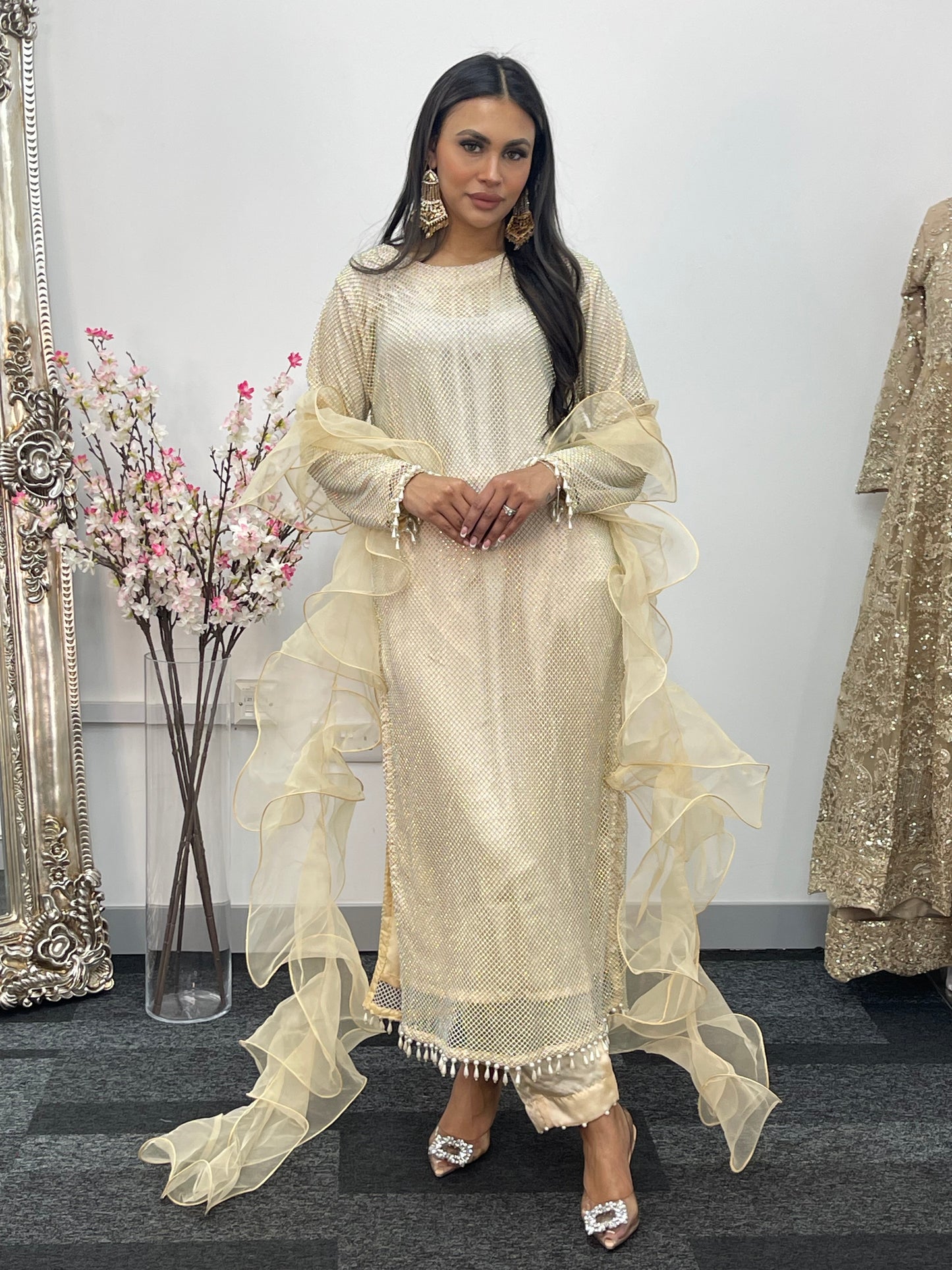 Fish Net  - Ivory - Off White - E