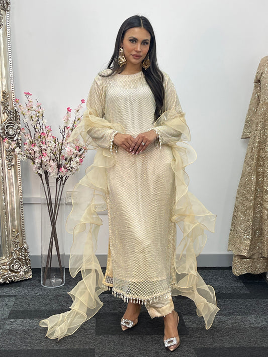 Fish Net  - Ivory - Off White - E