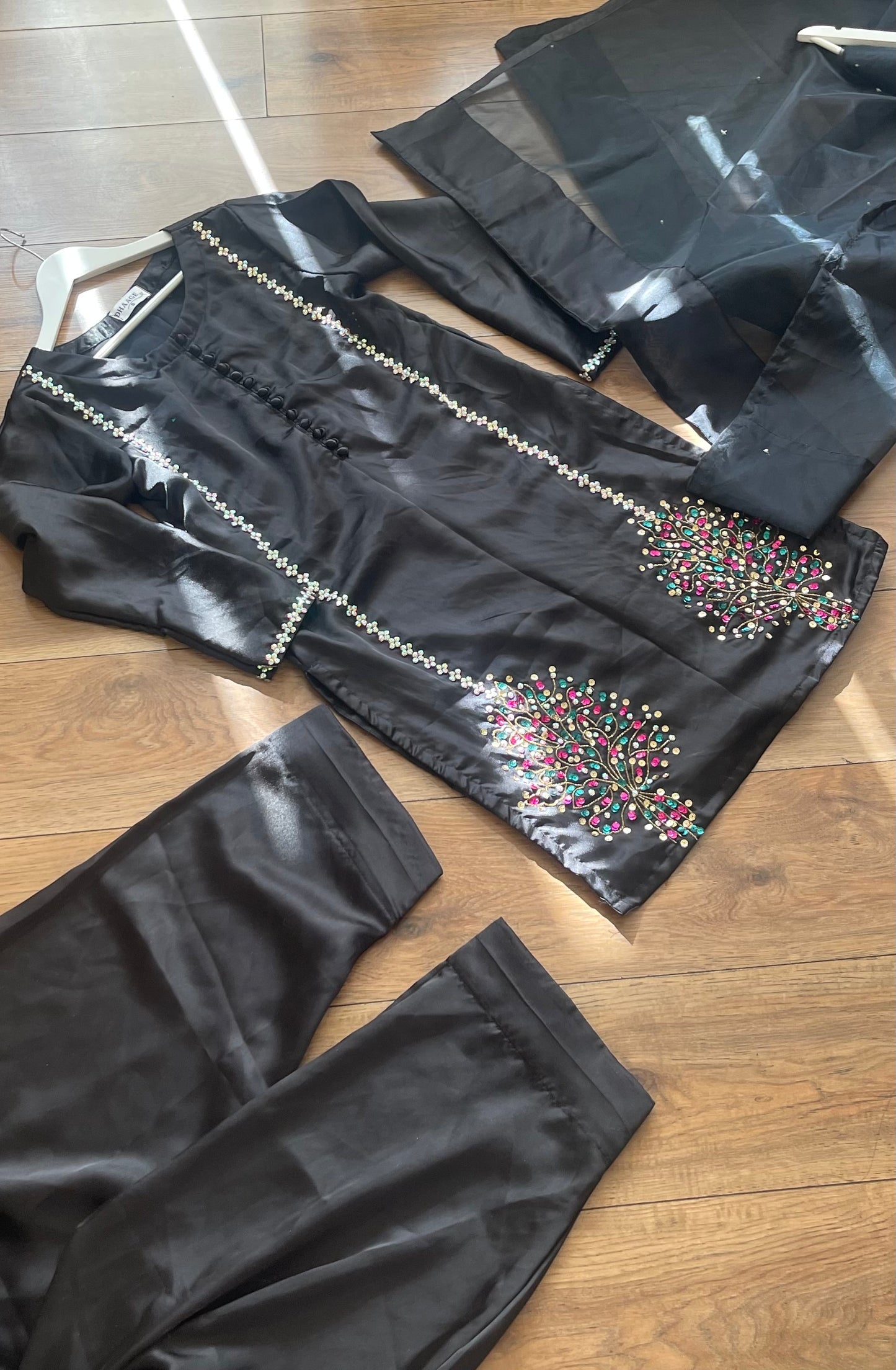 Morni - Farshi shalwar - Coffee - Black - Farshe -