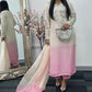 (Pre Order 3/4 Weeks)“Gulaabi” Luxury Outfit - Ombre Pink & Ivory