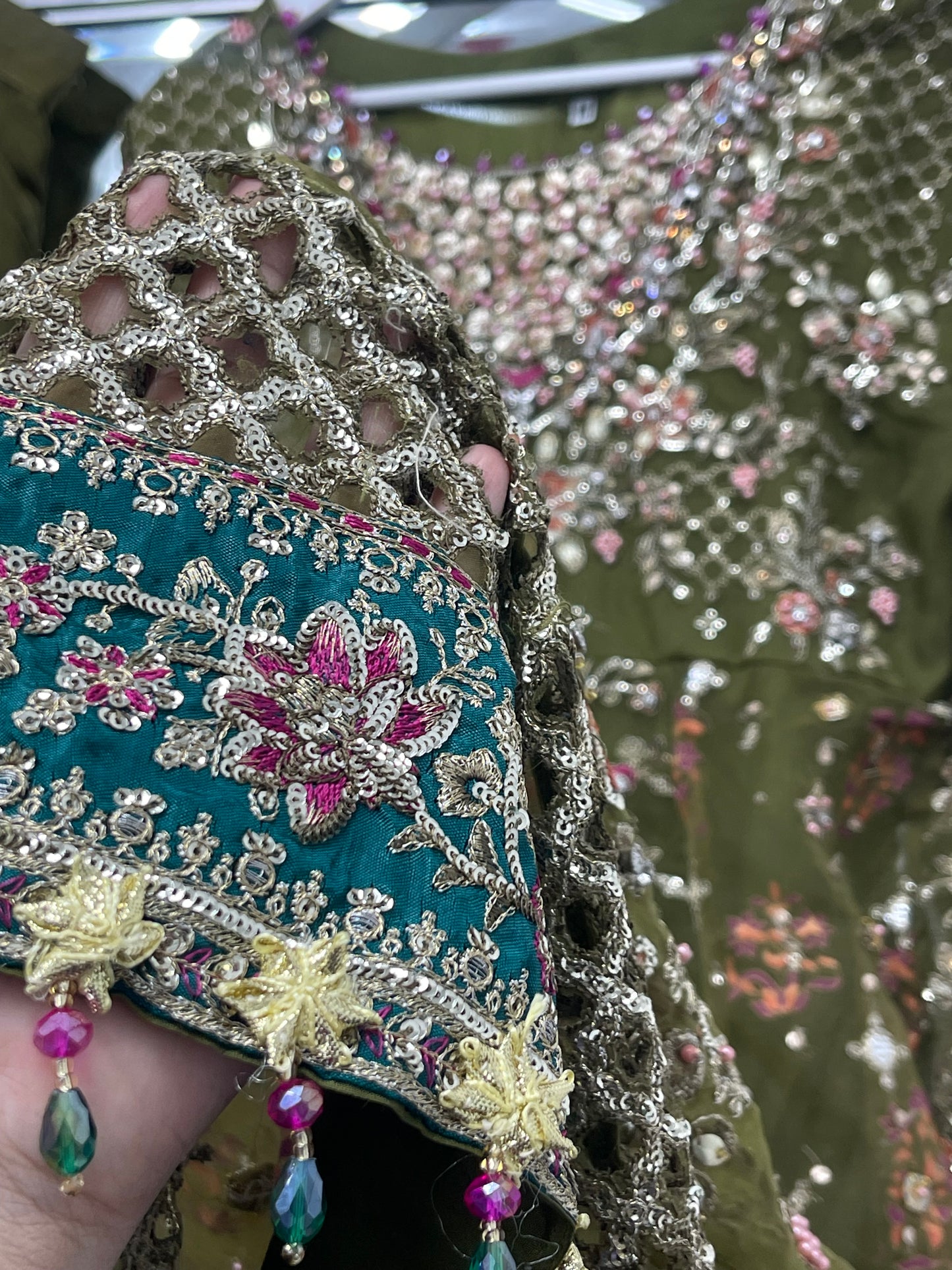 Mehndi - Maria B Inspired Maxi Lehnga -