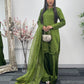 Saba - Farshi Shalwar - olive green - P