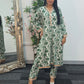 Daily Wear - 2 PC Printed Linen - Green