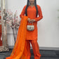 Saba - Farshi Shalwar - Orange - P