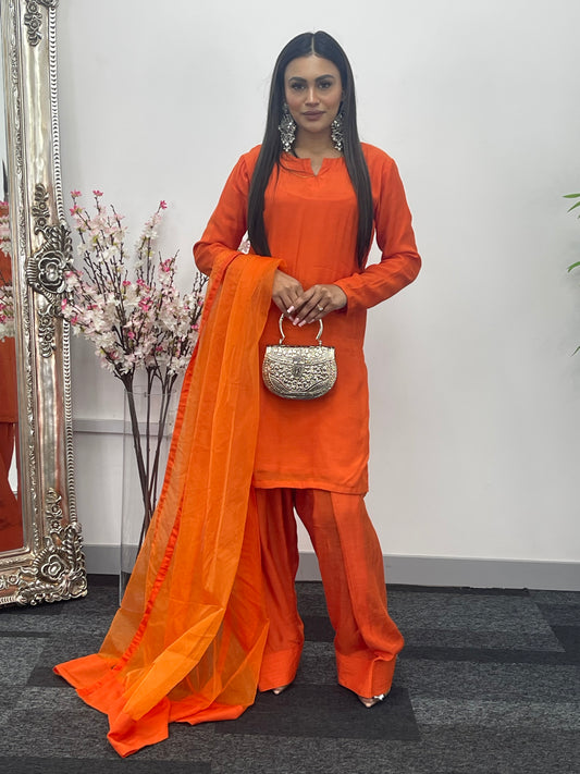 Saba - Farshi Shalwar - Orange - P