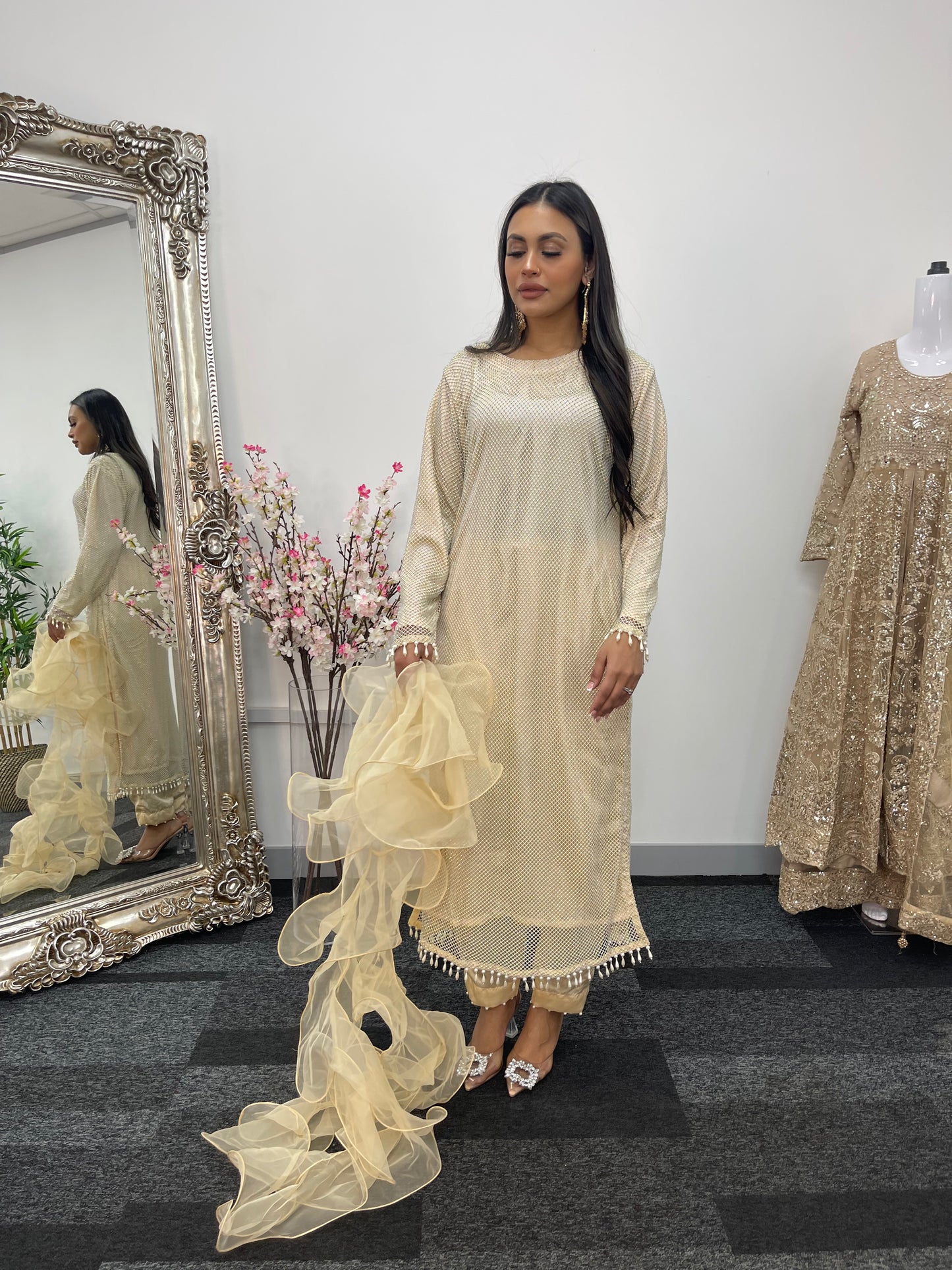 Fish Net  - Ivory - Off White - E