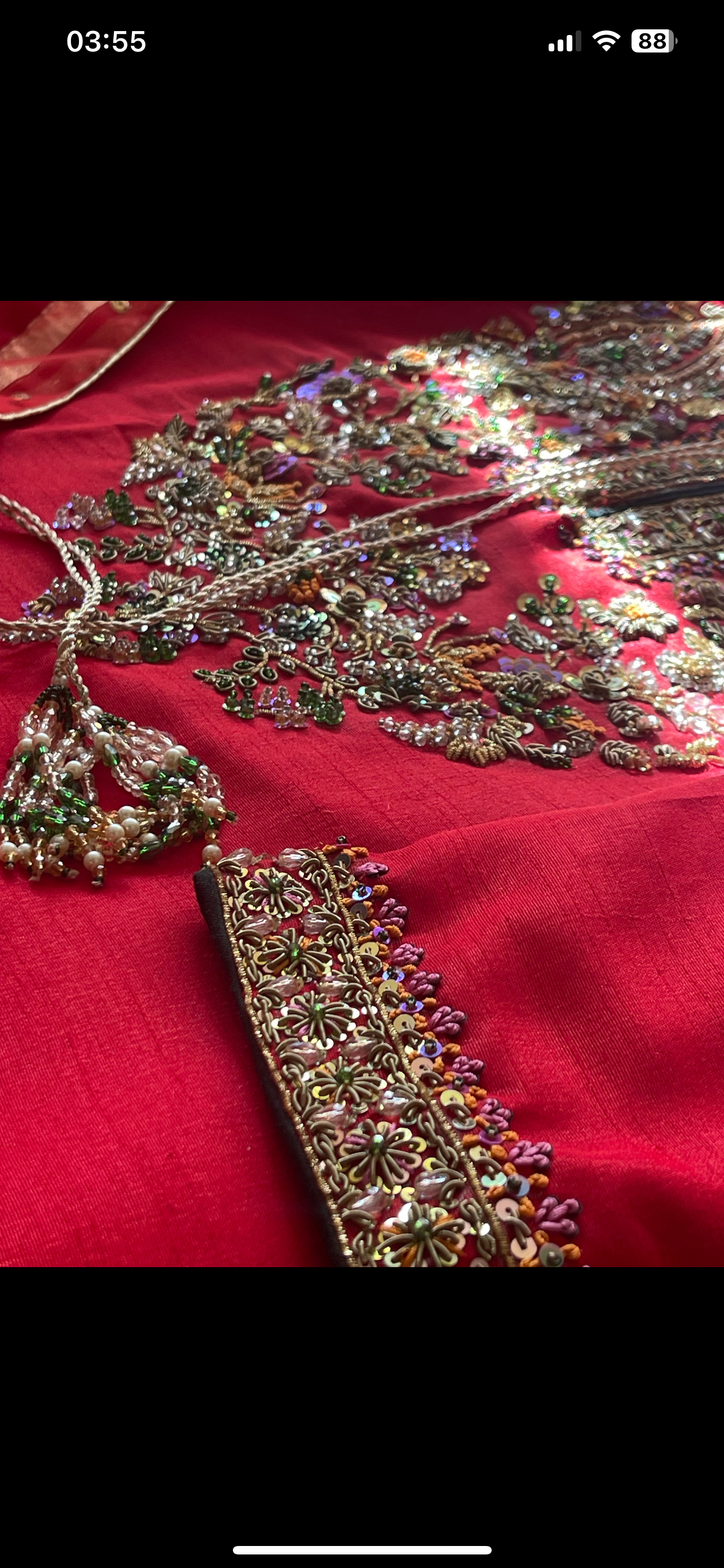 Preorder Only 4 weeks “Rose Red” Red and Gold Party Wedding Wear