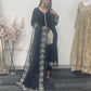 Chand Tara - Black Velvet with Organza dupatta