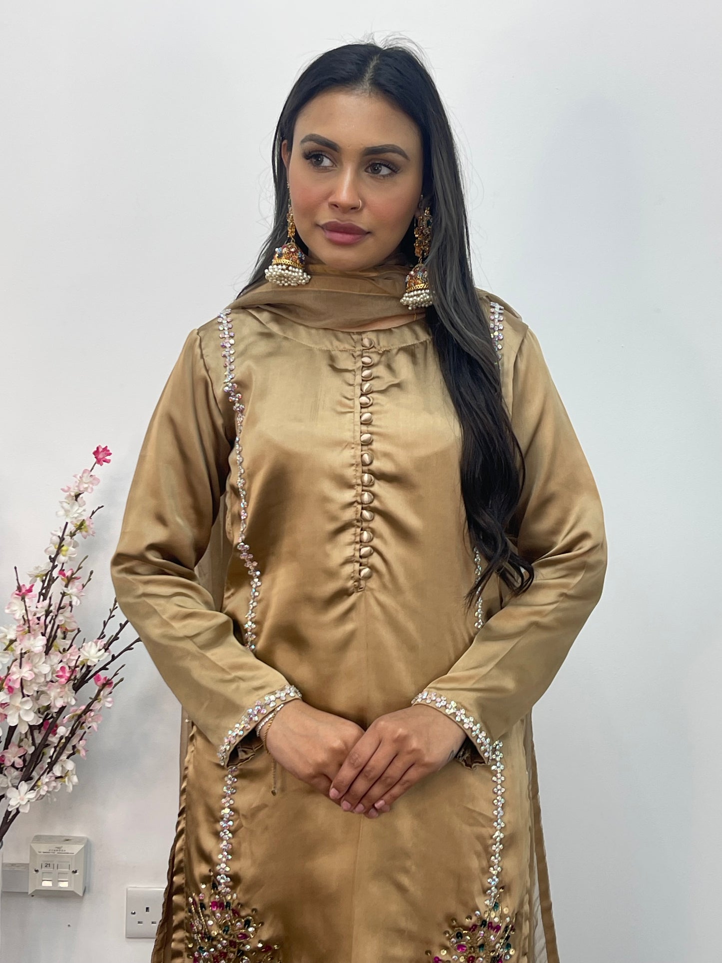 Morni - Farshi shalwar - Coffee - Black - Farshe -