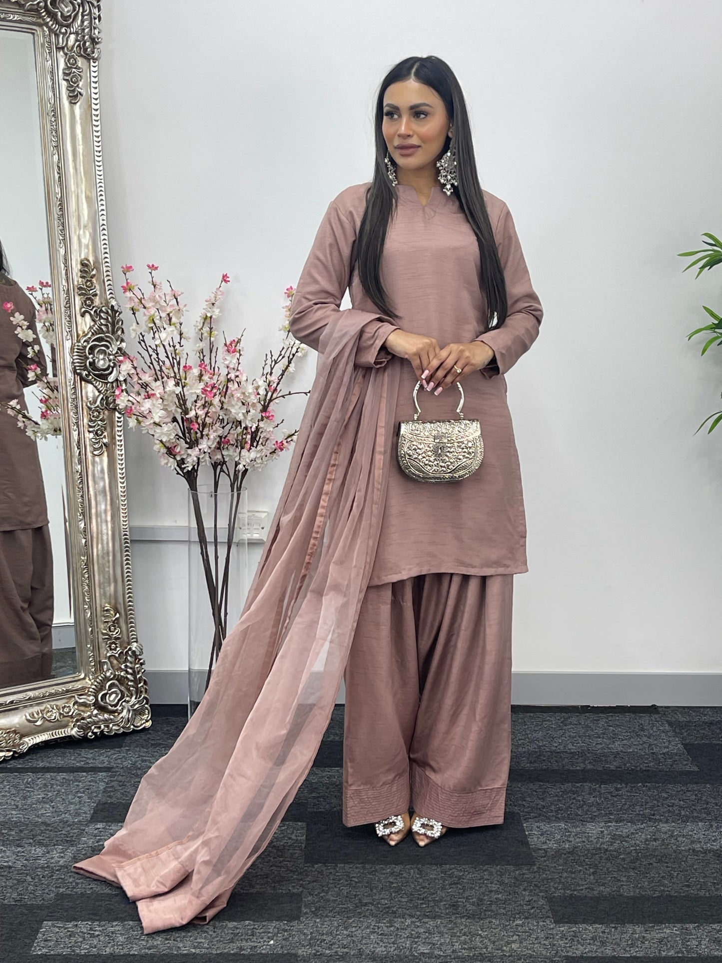 Saba - Farshi Shalwar - Coffee -P