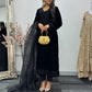 Moti Sitaray - Black Velvet Pret - Cutdana