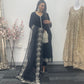 Chand Tara - Black Velvet with Organza dupatta