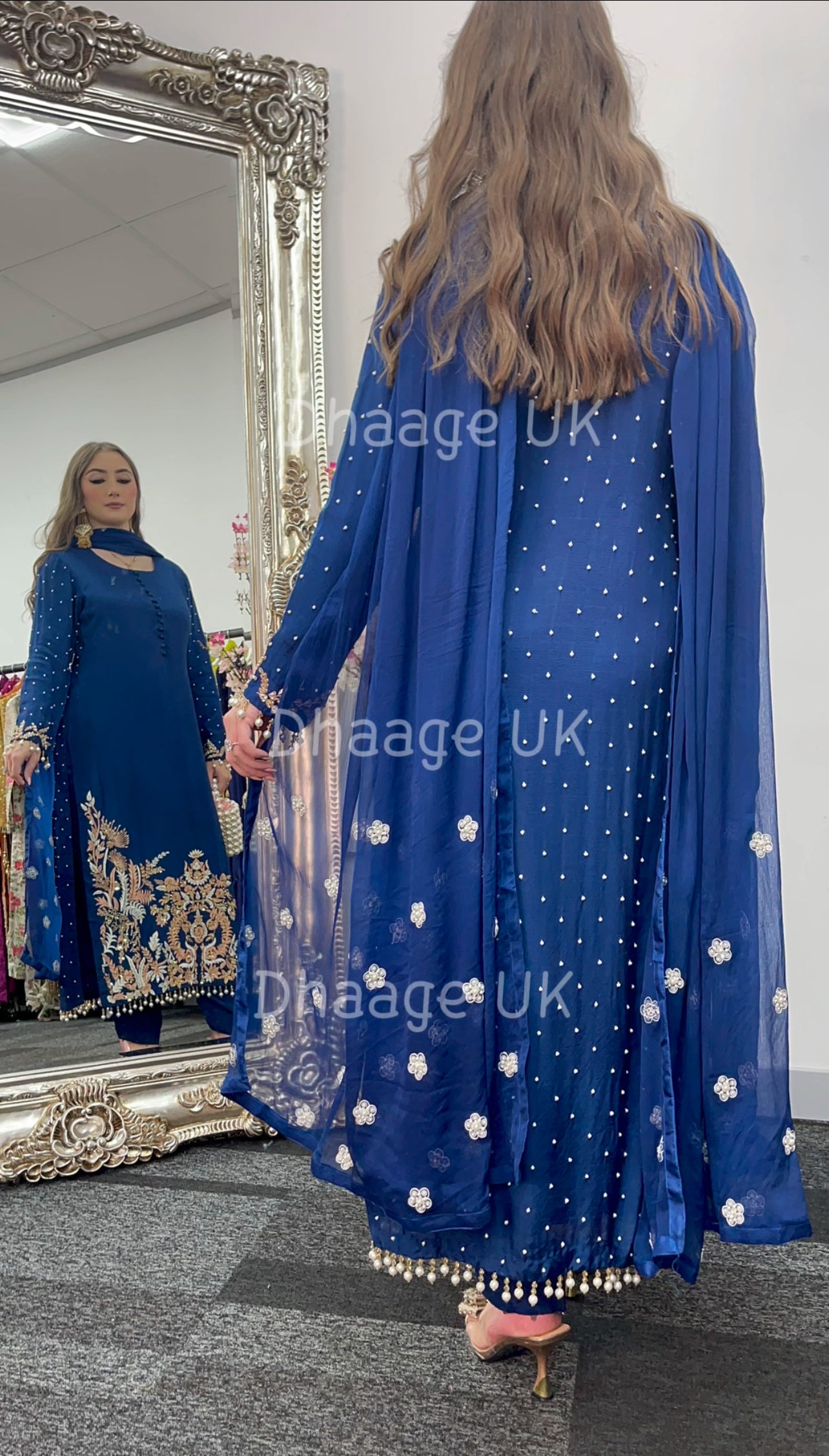 (Pre Order 4 Weeks) “Amber” Luxury Outfit - Blue -