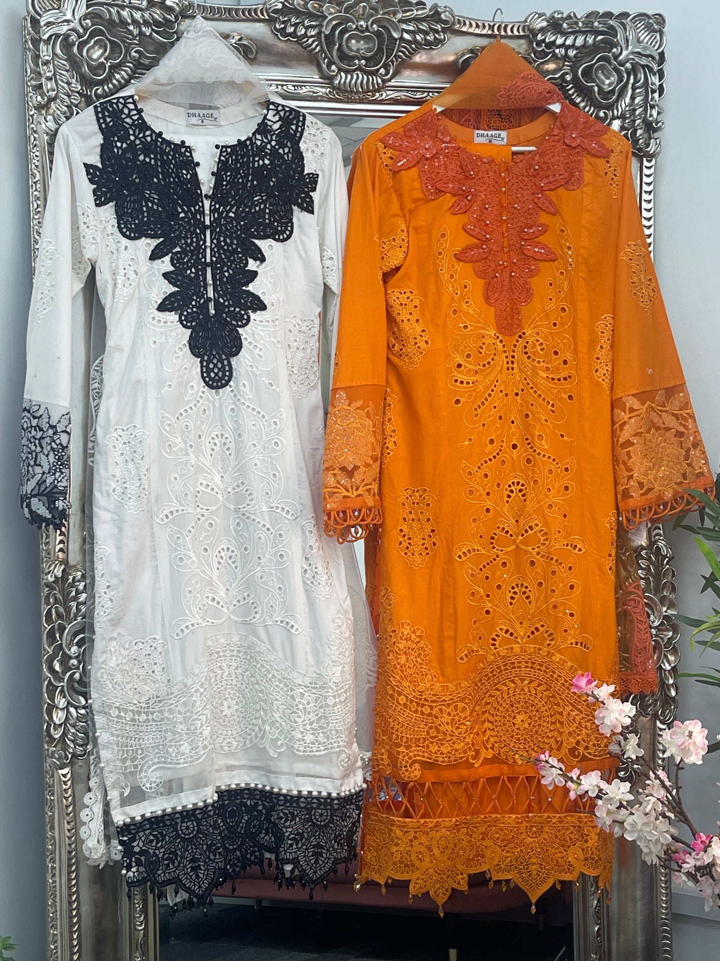 Maria B Inspired - Luxury Lawn 25 - Orange