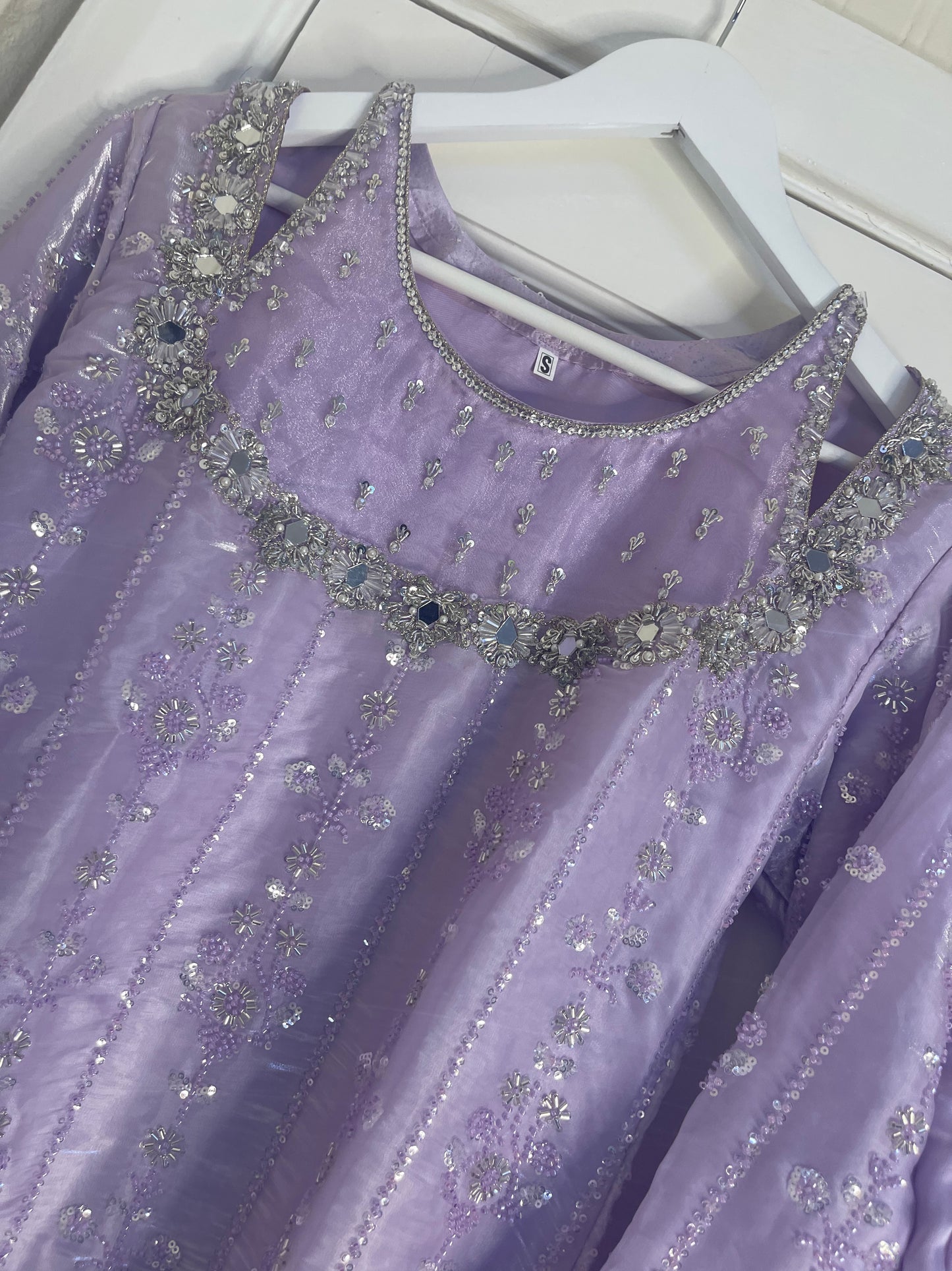 Ronaq- Korean Silk Cut Dana - Party Wear - Lilac