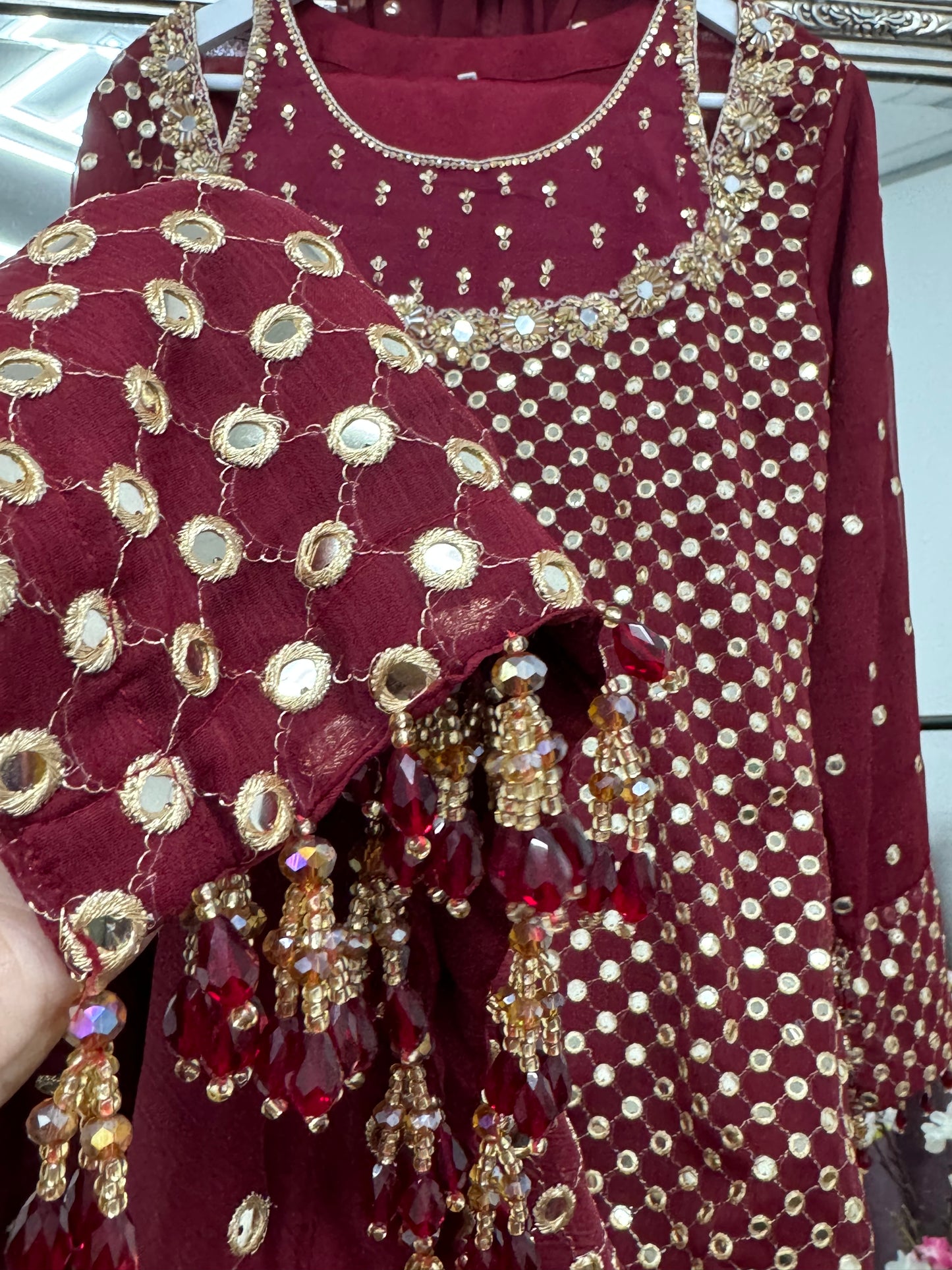 Rim Jhim -  Maroon - D