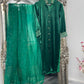 Sona l Green Silk Velvet - Party Outfit l AA