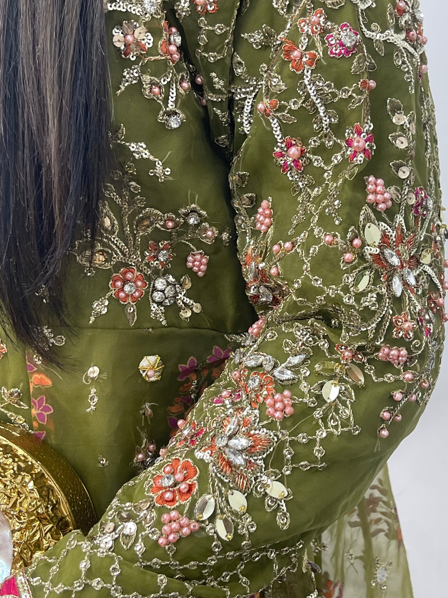 Mehndi - Maria B Inspired Maxi Lehnga -