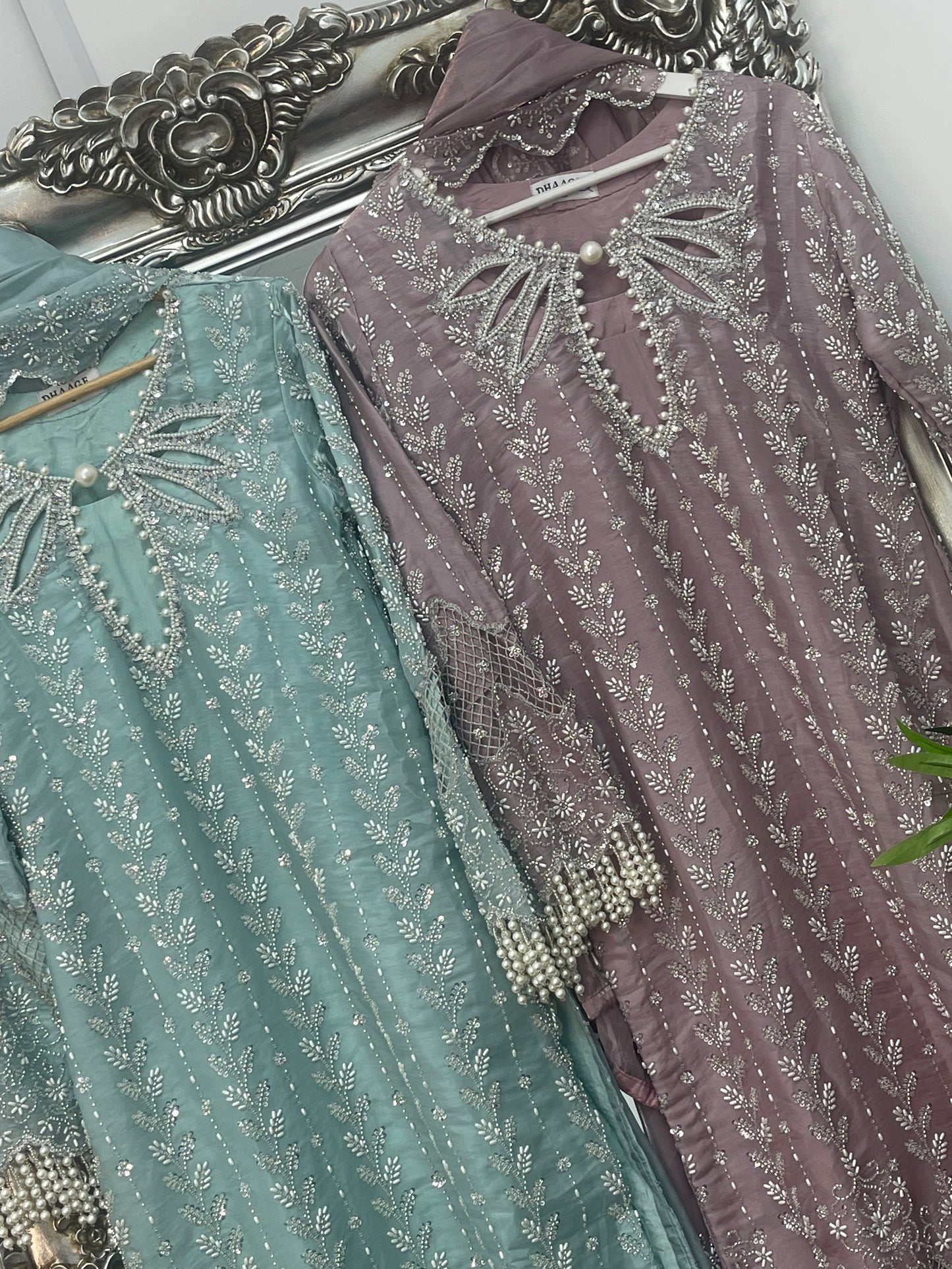 Choori - Cutdana Net - Pink - mint - K