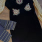 (Pre Order 3/4 Weeks) “sawan” Velvet Pret Black Party Wedding Outfit