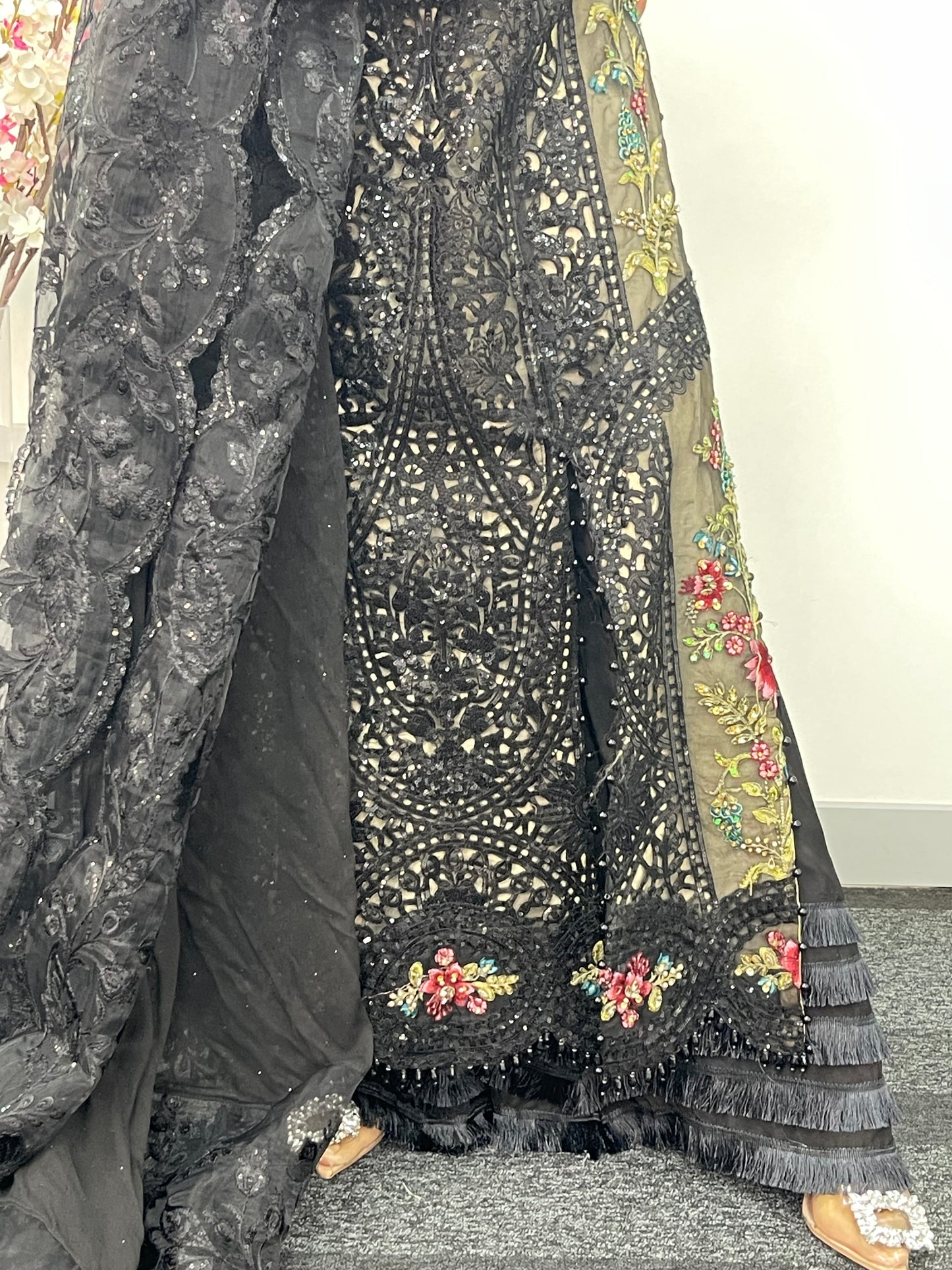 Nagin - Maria B Inspired Embroidered - Black - R