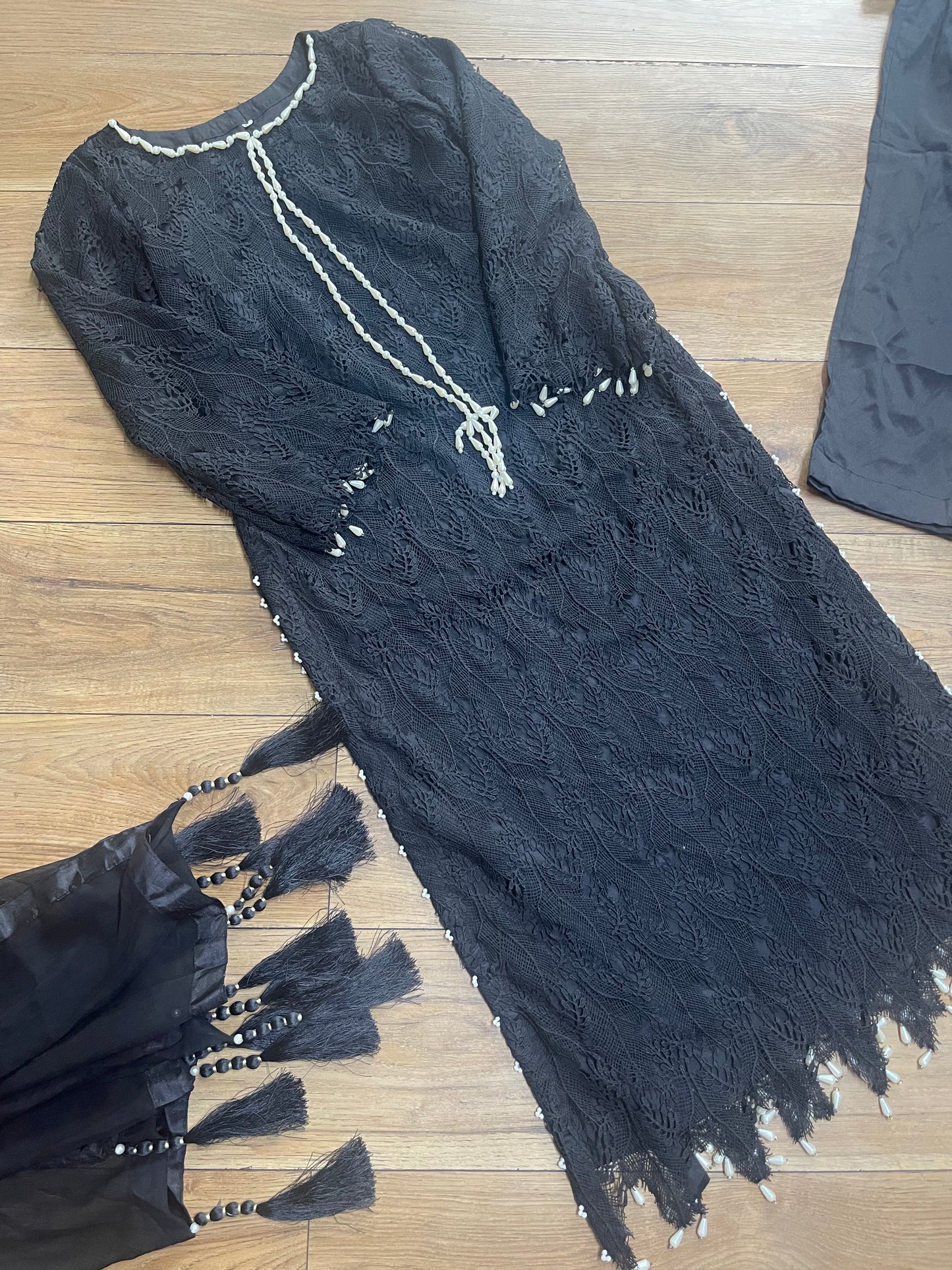 Black Patta- Lace Crochet -Kala Pata - T