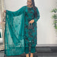 “Tooba” Green Chiffon Sitari - W