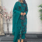 “Tooba” Green Chiffon Sitari - W