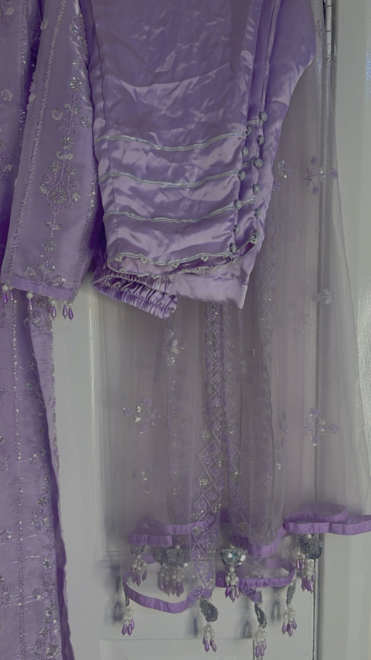 Ronaq- Korean Silk Cut Dana - Party Wear - Lilac