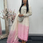 (Pre Order 3/4 Weeks)“Gulaabi” Luxury Outfit - Ombre Pink & Ivory
