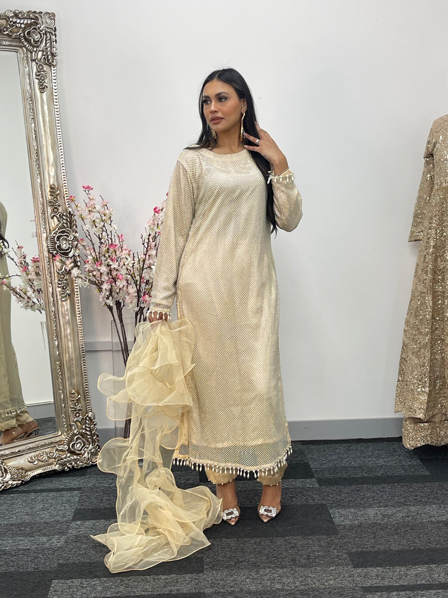 Fish Net  - Ivory - Off White - E