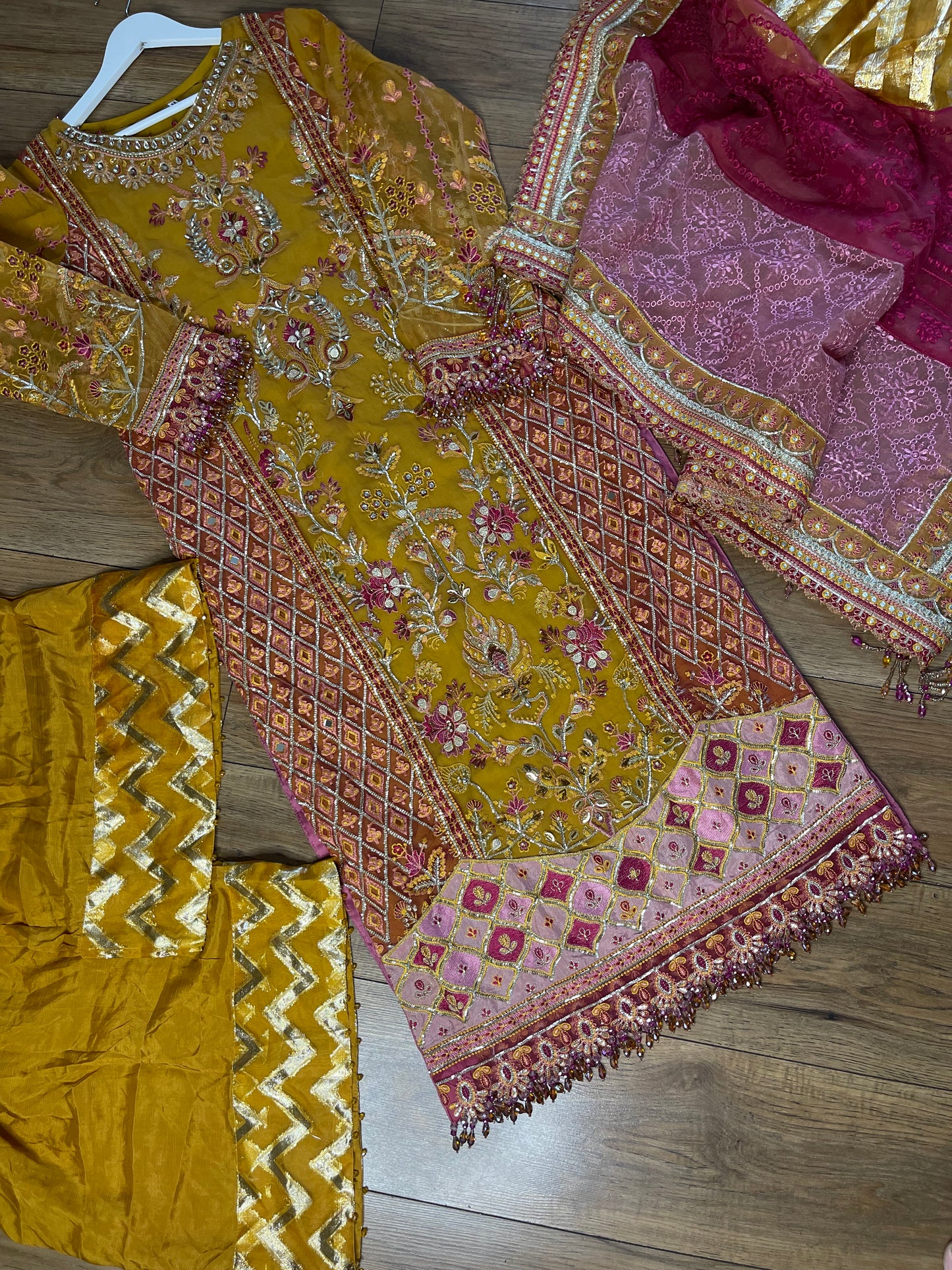 “Masakali” inspired by Gulaal - Mustard Wedding Suit - Yellow Party Wear