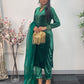 Sona l Green Silk Velvet - Party Outfit l AA