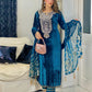 (Preorder 4weeks) Peacock - Teal Velvet Pret - Wedding Party Wear -